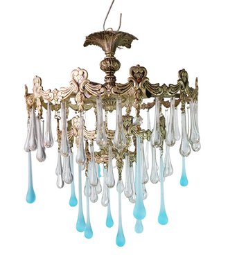 Murano Drops Ceiling Lamp, 1950s-ZVO-1445074