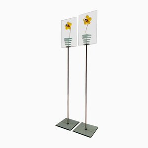 Murano Flower Floor Lamps from Roche Bobois, Set of 2-NUC-1718392