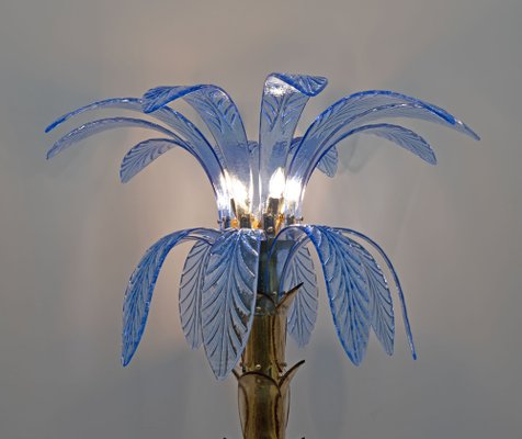 Murano Glass and Brass Palm Tree Floor Lamp, 1970s-FER-1791509