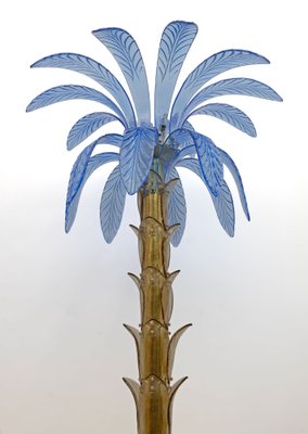 Murano Glass and Brass Palm Tree Floor Lamp, 1970s-FER-1791509