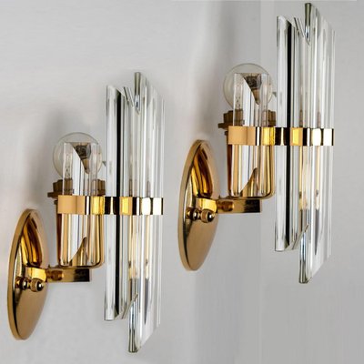 Murano Glass and Brass Sconce in the style of Venini, Italy, 1975-VDW-1403251