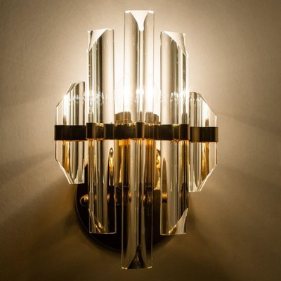 Murano Glass and Brass Sconce in the style of Venini, Italy, 1975-VDW-1403251