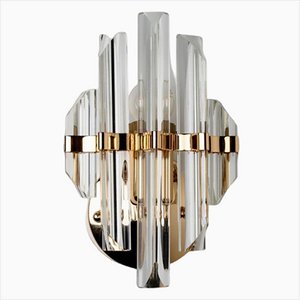 Murano Glass and Brass Sconce in the style of Venini, Italy, 1975-VDW-1403251