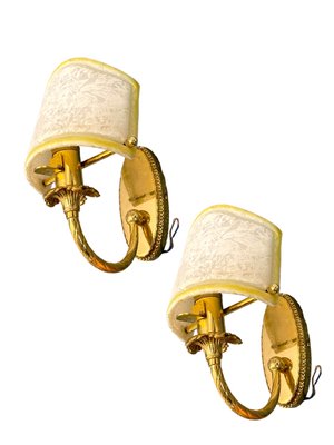 Murano Glass and Brass Sconces, 1980s, Set of 2-JJC-1419345