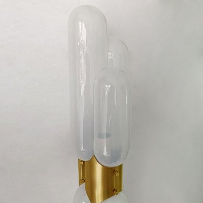 Murano Glass and Brass Torpedo Lamp by Nason for Mazzega, 1960s-VDW-1326569