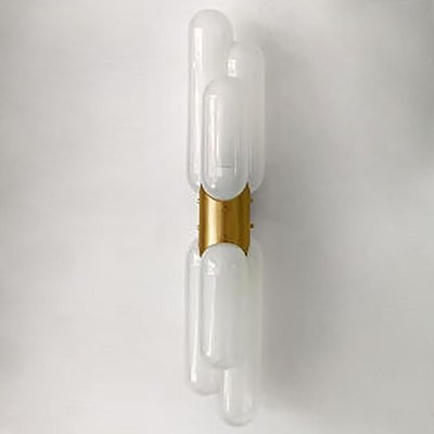 Murano Glass and Brass Torpedo Lamp by Nason for Mazzega, 1960s-VDW-1326569