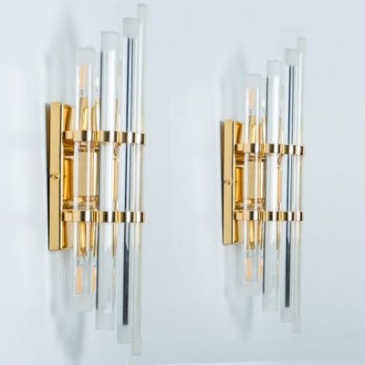 Murano Glass and Gilt Brass Sconce, 1960s-VDW-1823114