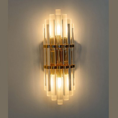 Murano Glass and Gilt Brass Sconce, 1960s-VDW-1823114