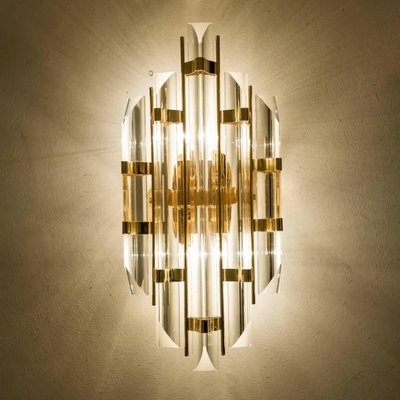 Murano Glass and Gold-Plated Sconce in the style of Venini, Italy, 1975-VDW-2028626