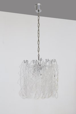 Murano Glass and Steel Chandelier from Mazzega, 1960s-RCE-1398359