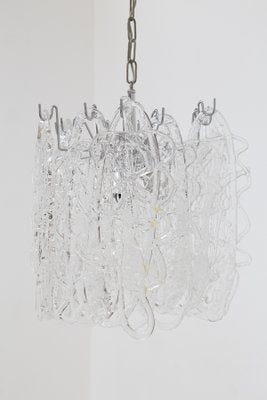 Murano Glass and Steel Chandelier from Mazzega, 1960s-RCE-1398359