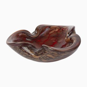 Murano Glass Ashtray with Copper Powder-NE-1166402