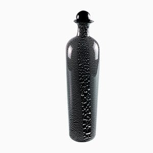 Murano Glass Bottle with Silver Inclusions by Ghisetti, Italy-LBS-1437730