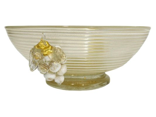 Murano Glass Bowl with Bunches of Grapes by Ercole Barovier & Toso, Italy-UCH-1224888