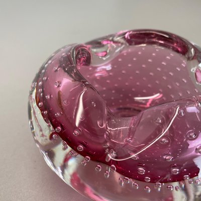 Murano Glass Bubble Structure Bowls or Ashtrays, Italy, 1970s, Set of 2-QZ-1448589