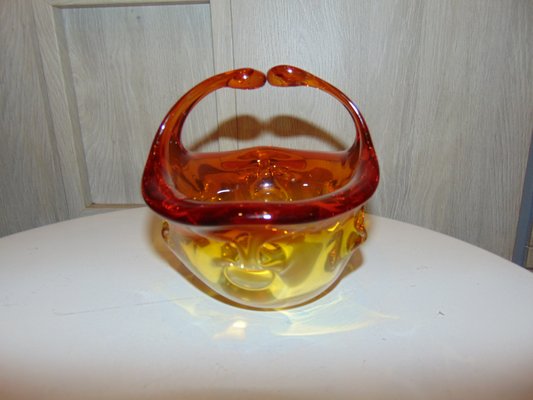 Murano Glass Cake Bowl, 1970s-CAQ-748890