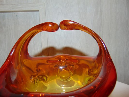 Murano Glass Cake Bowl, 1970s-CAQ-748890