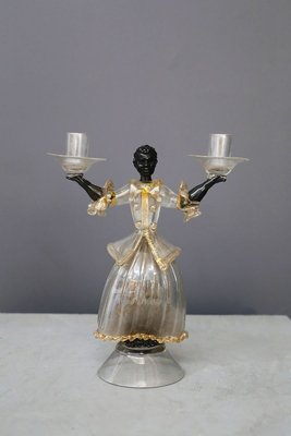 Murano Glass Candleholder by Seguso Vetri d'Arte for Seguso, 1940s-RCE-808627