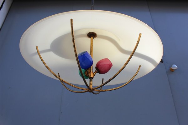 Murano Glass Ceiling Lamp, 1950s-EH-594920