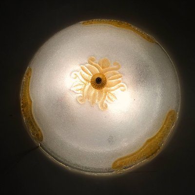 Murano Glass Ceiling Light or Flush Mount with Gold Inclusions by Barovier, 1970s-MBH-1031945