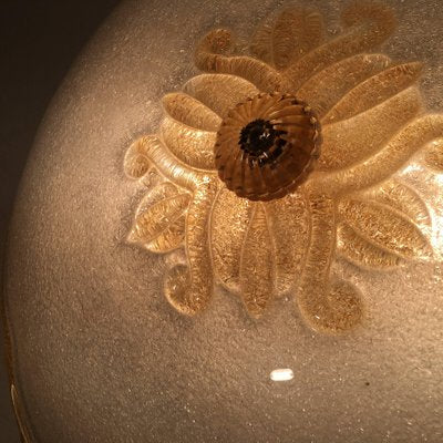 Murano Glass Ceiling Light or Flush Mount with Gold Inclusions by Barovier, 1970s-MBH-1031945