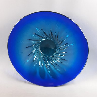 Murano Glass Centerpiece in Blue Light, 1970s-PWG-2035332