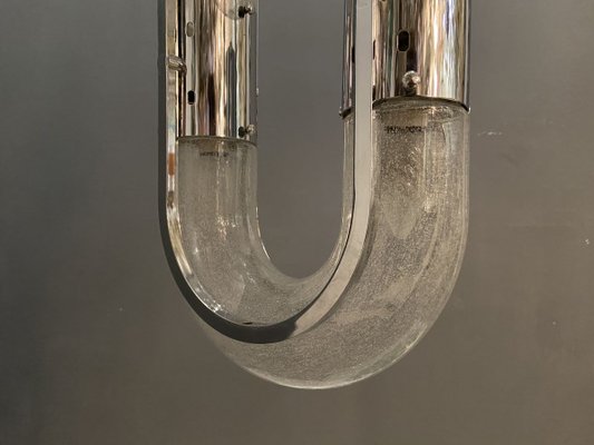 Murano Glass Chain Link Ceiling Lamp by Aldo Nason for Mazzega, 1960s-JJC-909616