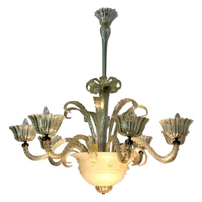 Murano Glass Chandelier, 1940s-FGA-923203