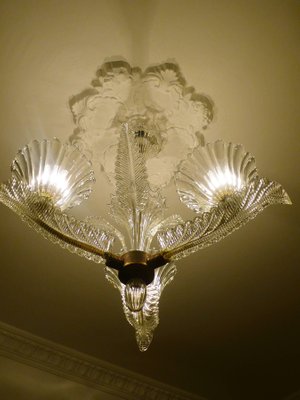 Murano Glass Chandelier by Ercole Barovier, 1940s-MBH-1031968