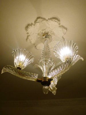 Murano Glass Chandelier by Ercole Barovier, 1940s-MBH-1031968