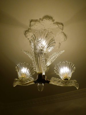 Murano Glass Chandelier by Ercole Barovier, 1940s-MBH-1031968