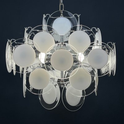 Murano Glass Chandelier by Gino Viscosi, 1970s-WQC-1790365