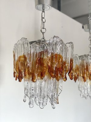 Murano Glass Chandeliers from Mazzega, 1970s, Set of 2-NPC-1729620