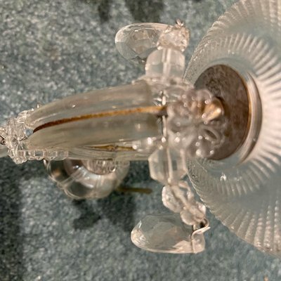 Murano Glass Crystal Sconces Set of 3, 1970s, Set of 3-JJC-1419404