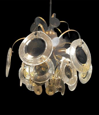 Murano Glass Disc Chandelier, 1970s-JJC-967149