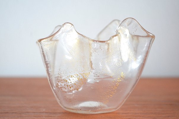 Murano Glass Fazzoletto Zanfirico Vase attributed to Venini, 1960s-OV-1424697