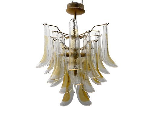 Murano Glass Feather Chandelier, 1970s-JJC-1797391