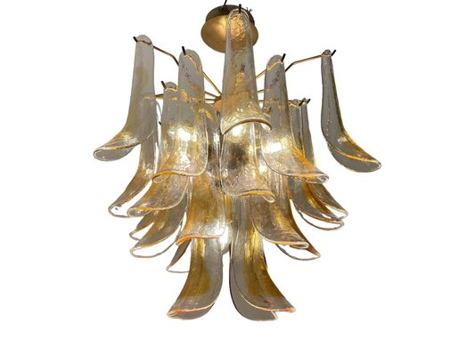 Murano Glass Feather Chandelier, 1970s-JJC-1797391