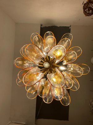 Murano Glass Feather Chandelier, 1970s-JJC-1797391