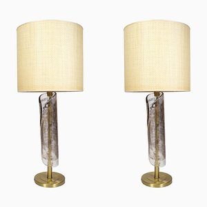 Murano Glass Floor Lamps in the Style of Gino Cenedese, 1980s, Set of 2-VRR-767099