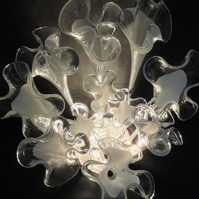 Murano Glass Flower Ceiling Lamp by Paolo Venini, 1960s-JUZ-903468