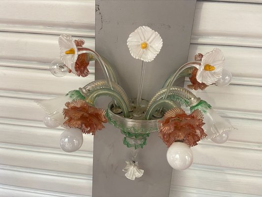 Murano Glass Flower Wall Light, 1960-RJQ-1172239