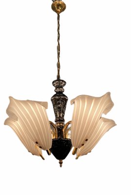 Murano Glass Leaf Chandelier, 1970s-JJC-951829