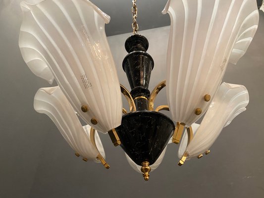 Murano Glass Leaf Chandelier, 1970s-JJC-951829