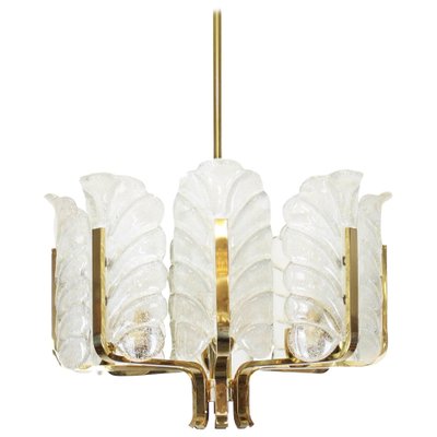 Murano Glass Leaf Chandelier by Carl Fagerlund for Orrefors, 1960-UGR-1086356