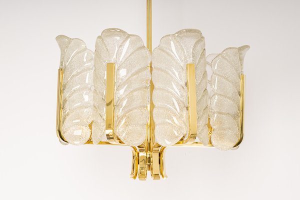 Murano Glass Leaves Chandelier by Carl Fagerlund for Orrefors, 1960s-UGR-1099377