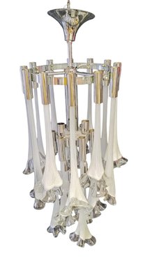 Murano Glass Lily Chandelier, 1970s-INI-2021854