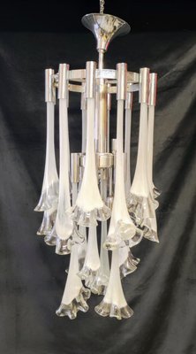 Murano Glass Lily Chandelier, 1970s-INI-2021854