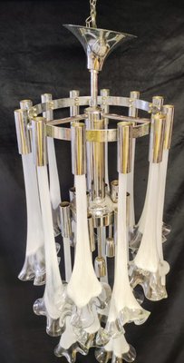 Murano Glass Lily Chandelier, 1970s-INI-2021854