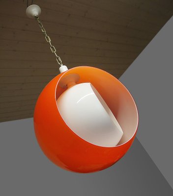 Murano Glass Moon Pendant Lamp from Mazzega, 1960s-DEK-1346625